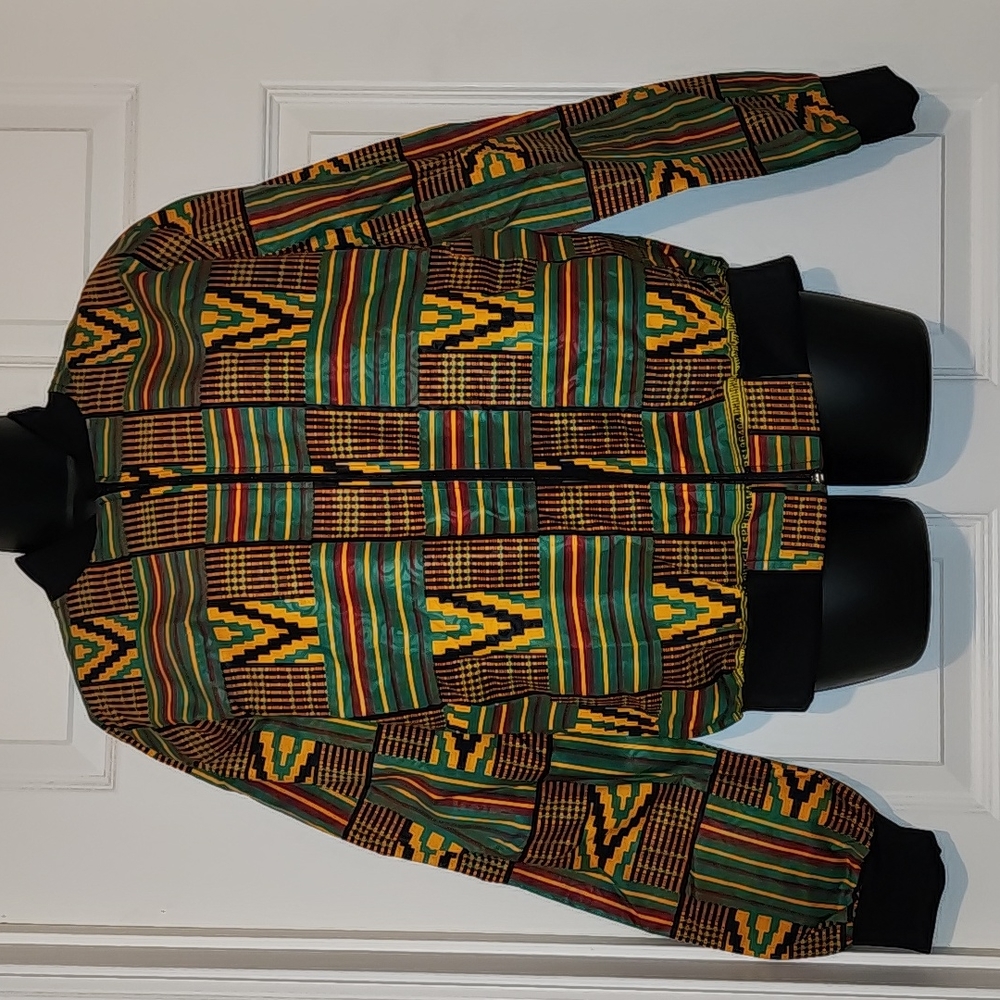Ankara Arican Print Bomber Jacket